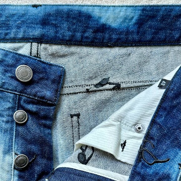 VIKTOR & ROLF Slim COTTON Denim JEANS w/All-Over Embroidered Motif SIZE 32 US - Picture 6 of 11